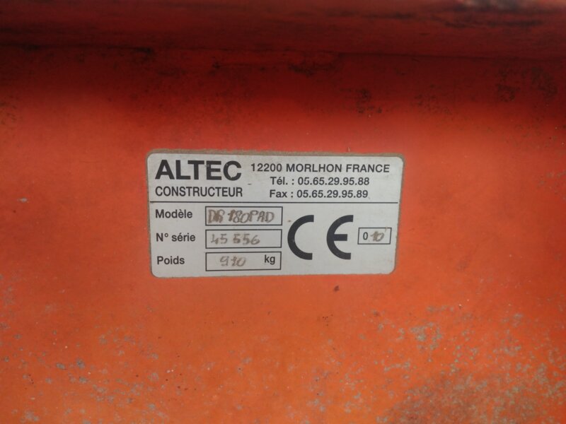 déroulesue pailleuse Altec DR180PA